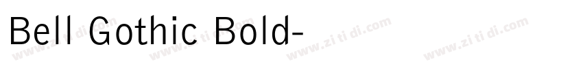 Bell Gothic Bold字体转换
